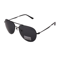 Dark Rimless Adjustable Nose Pad Polarized Metal Sunglasses